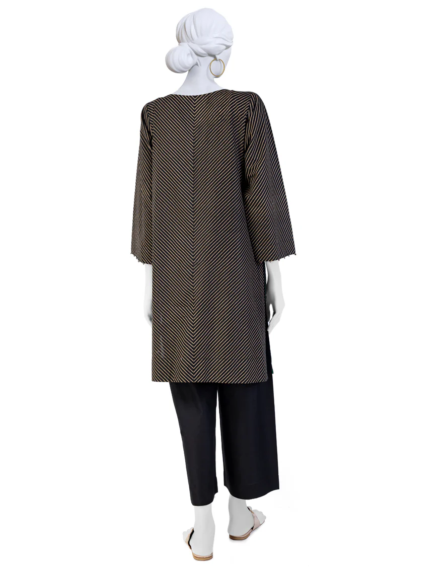BLACK CAMBRIC KURTI | JJLK-W-JWS-US-23-3043 FB/TOILE-2 - Image 2
