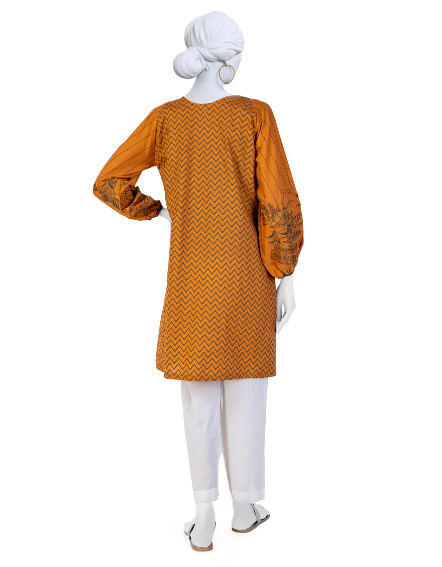 MUSTARD CAMBRIC KURTI | JJLK-W-JWS-US-23-3044 FB/TOILE-3 - Image 2