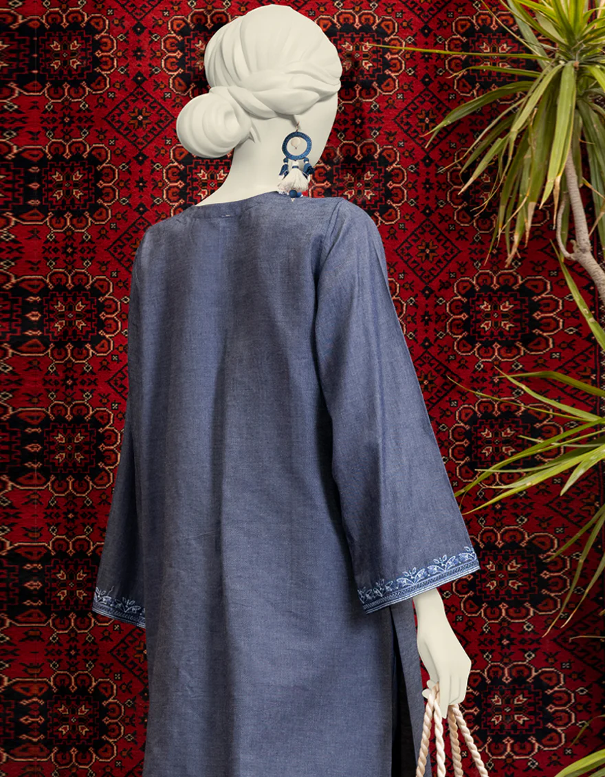 BLUE DENIM KURTI | JJLK-W-JWS-US-23-3050 FB/DENIM-1 - Image 2