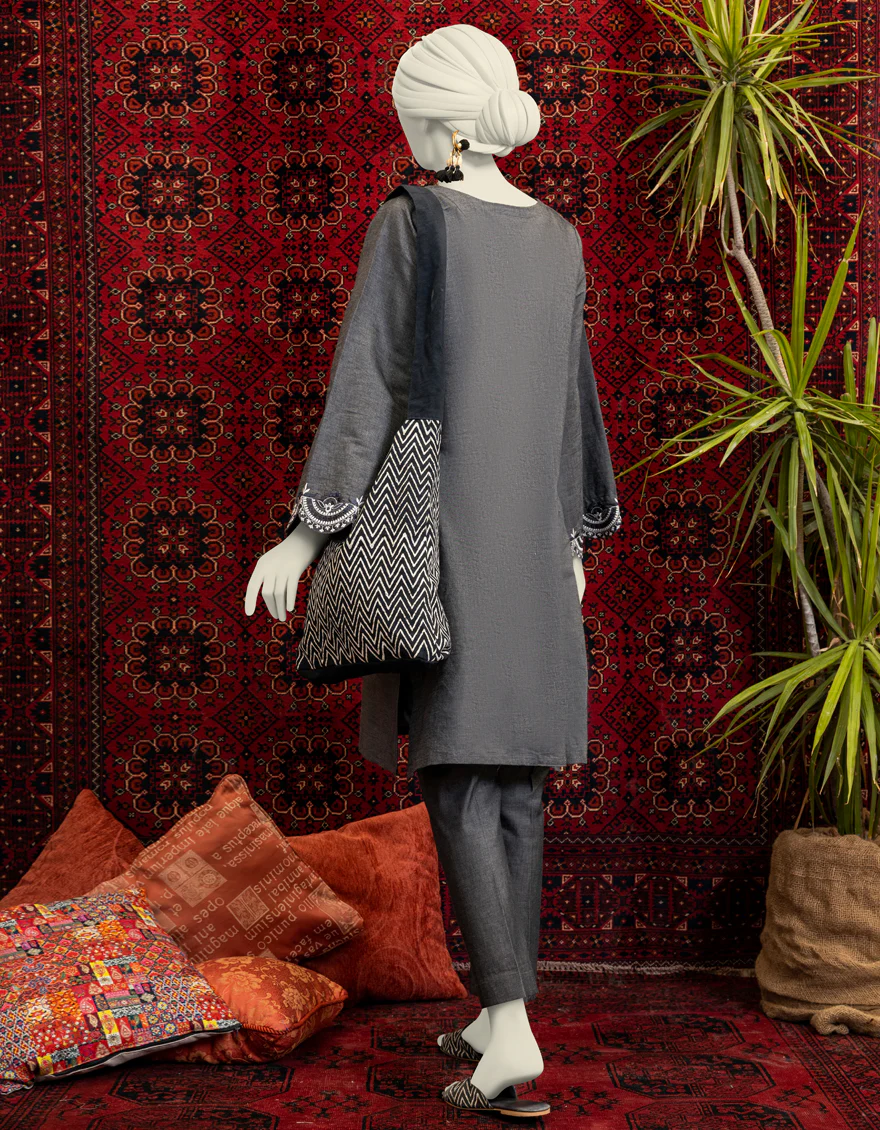 BLACK DENIM KURTI | JJLK-W-JWS-US-23-3051 FB/DENIM-2 - Image 2