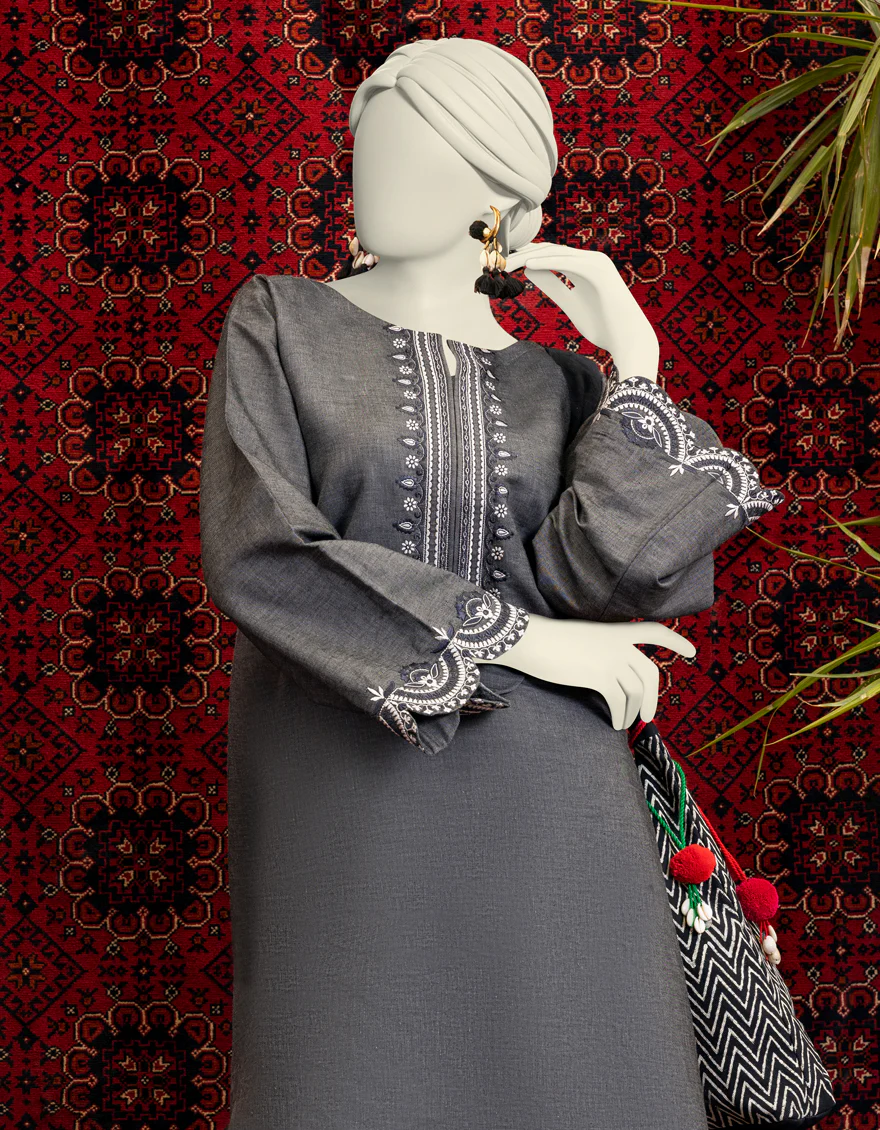 BLACK DENIM KURTI | JJLK-W-JWS-US-23-3051 FB/DENIM-2 - Image 3