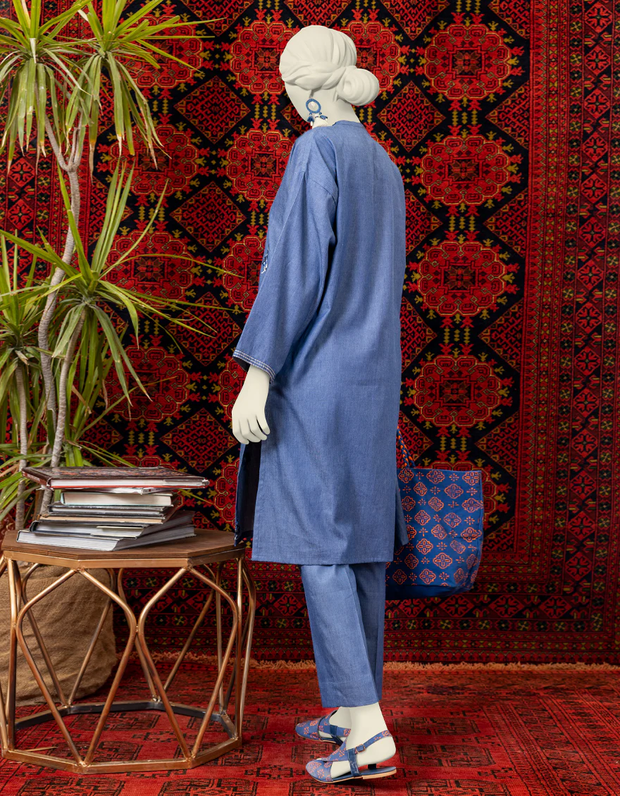 BLUE DENIM KURTI | JJLK-W-JWS-US-23-3052 FB/DENIM-3 - Image 2