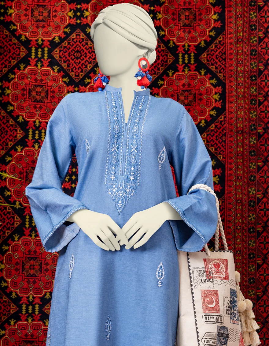 BLUE DENIM KURTI | JJLK-W-JWS-US-23-3053 FB/DENIM-4 - Image 3