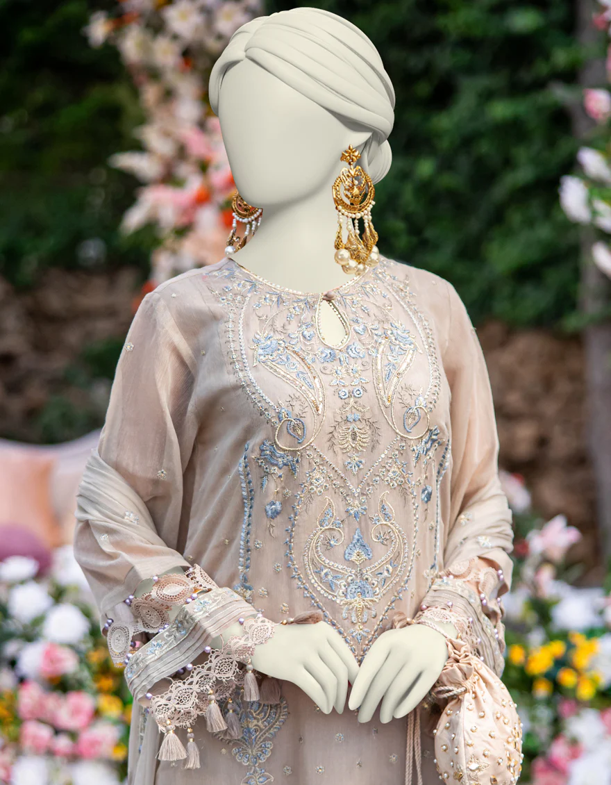 BROWN NET 3PC UNSTITCHED | JJLS-S-JFU-24-720 FB/FALAK-06 - Image 4