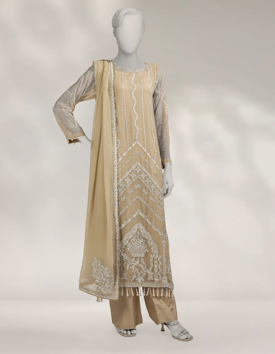BEIGE CHIFFON 3PC UNSTITCHED | JJLS-S-JFU-25-712 FB/FALAK-4