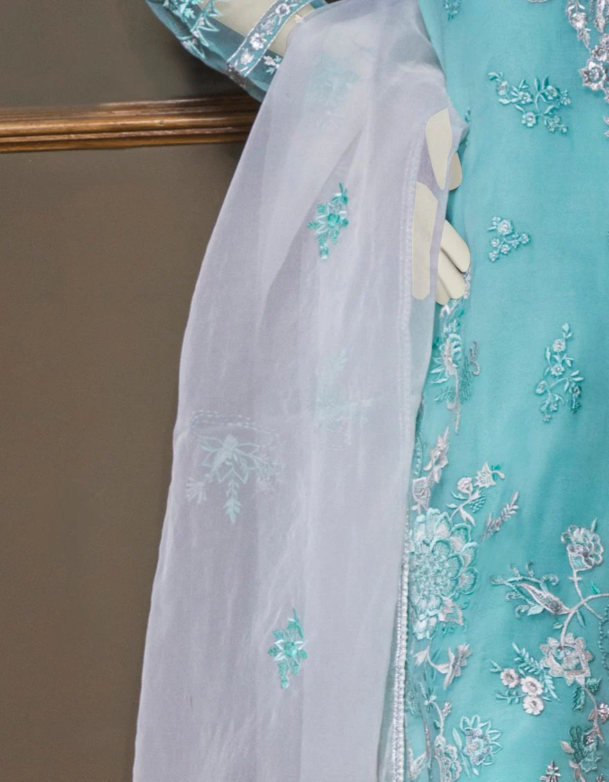 FEROZI ORGANZA 3PC UNSTITCHED | JJLS-S-JFU-US-21-704 FB/MF-663 - Image 2