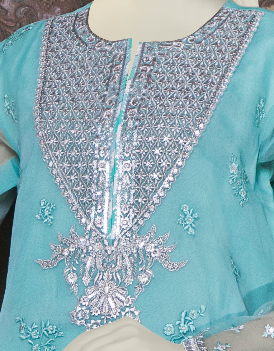 FEROZI ORGANZA 3PC UNSTITCHED | JJLS-S-JFU-US-21-704 FB/MF-663 - Image 3