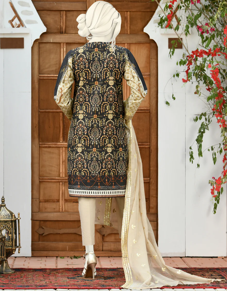 BEIGE CAMBRIC 3PC UNSTITCHED | JJLS-S-JPUS-US-22-305 JT-717 - Image 2