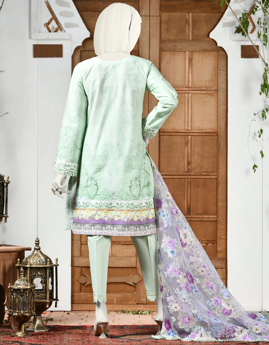 GREEN CAMBRIC 3PC UNSTITCHED | JJLS-S-JPUS-US-22-313 JN-142 - Image 3