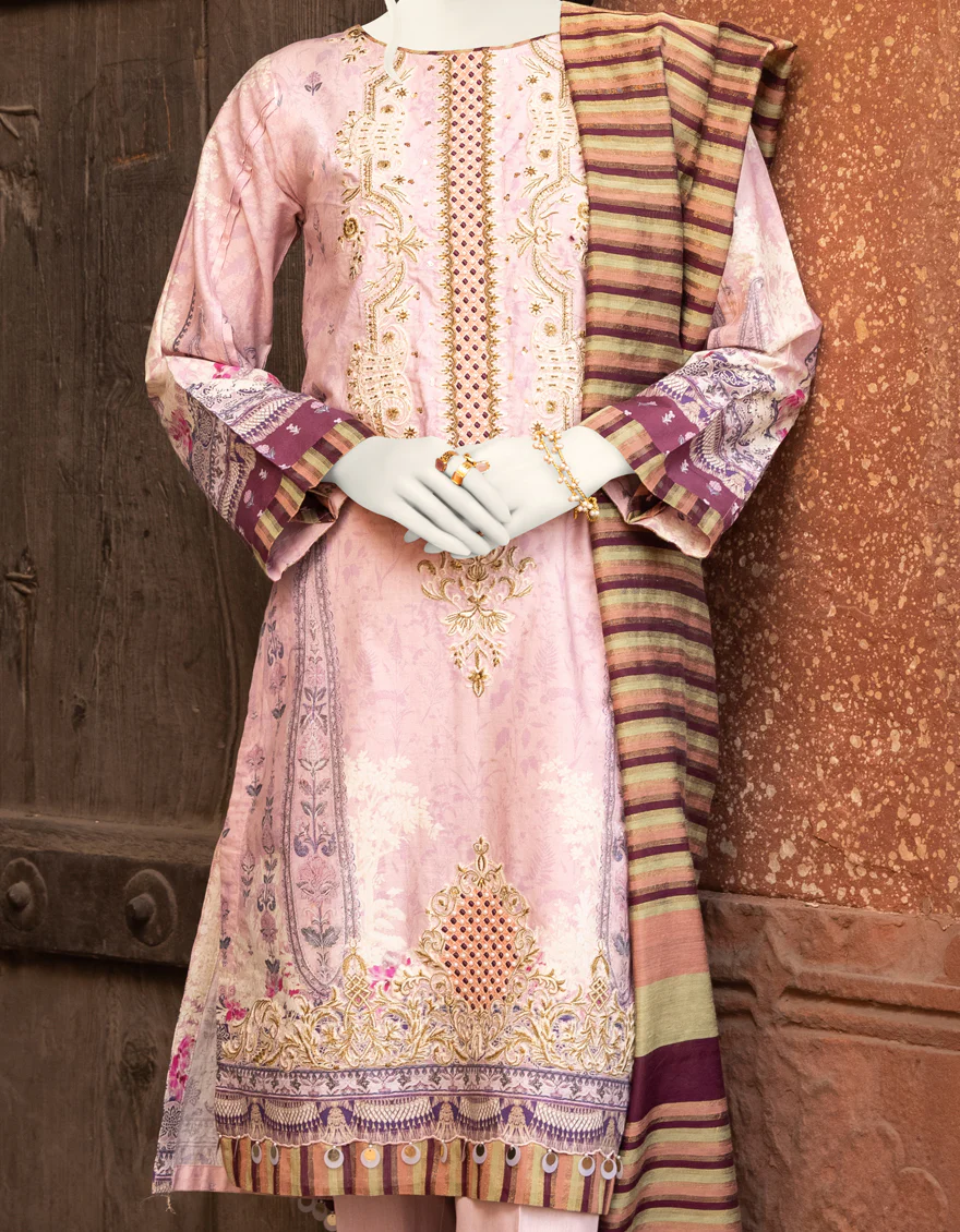 PINK CAMBRIC 3PC UNSTITCHED | JJLS-S-JPUS-US-22-316 JA-694 - Image 3