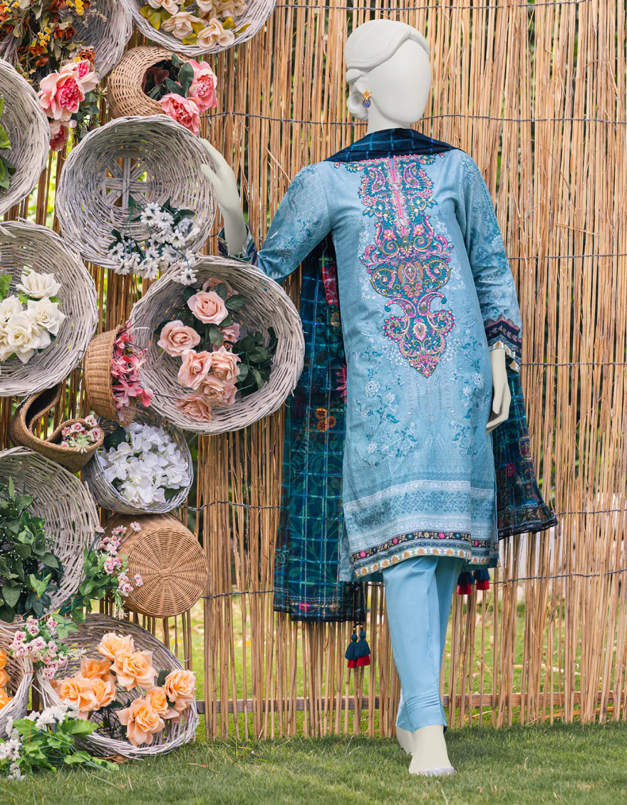 BLUE LAWN 3PC UNSTITCHED | JJLS-S-JPUS-US-23-580 JN-408