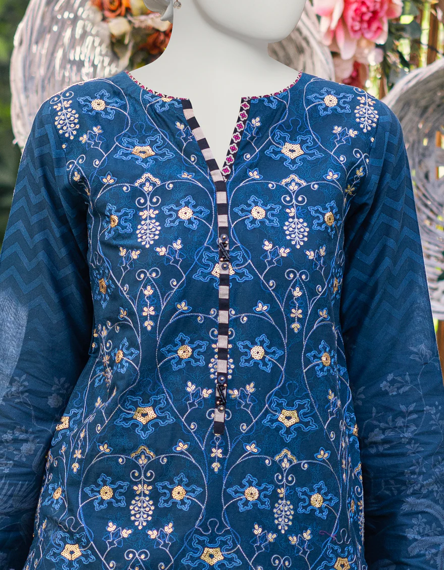 BLUE LAWN 3PC UNSTITCHED | JJLS-S-JPUS-US-23-584 JA-908 - Image 3