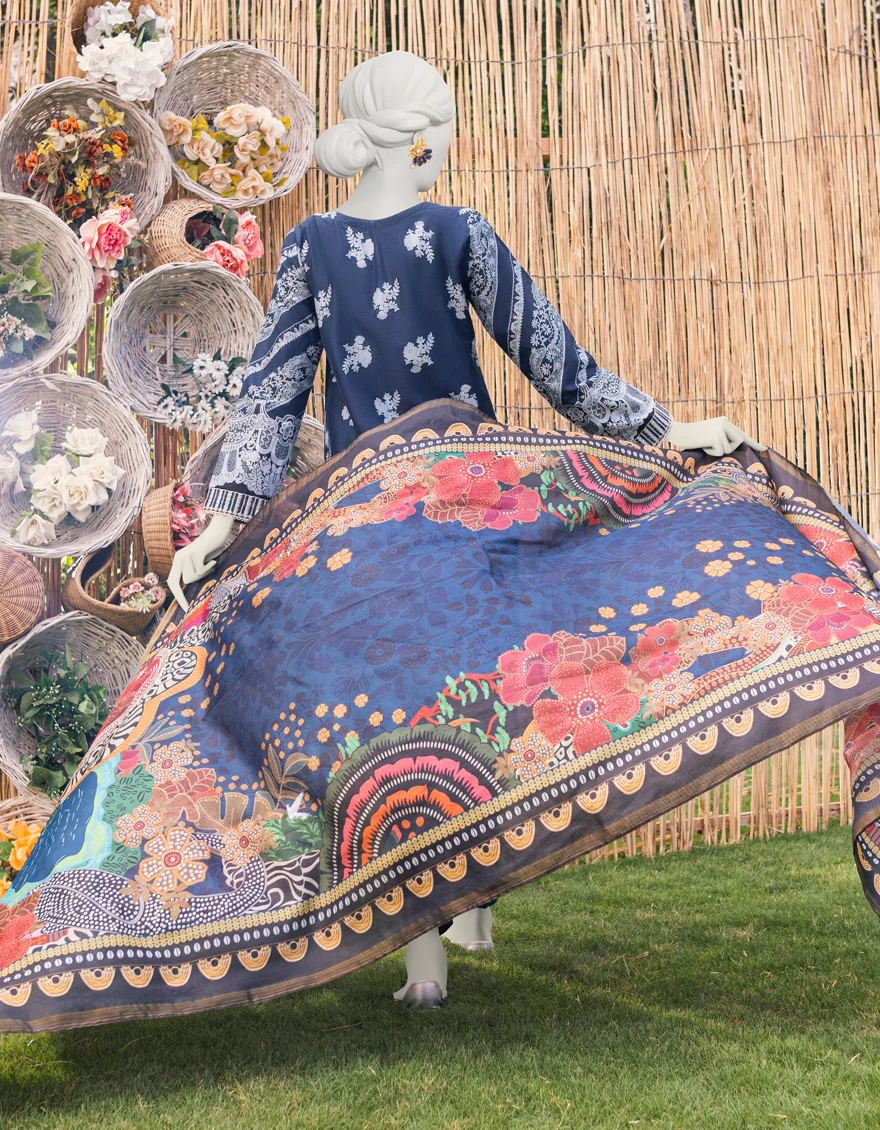 BLUE LAWN 3PC UNSTITCHED | JJLS-S-JPUS-US-23-588 JN-409 - Image 2