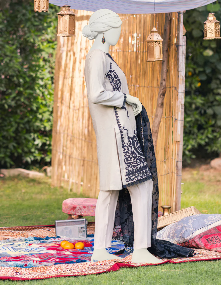 KHAKI LAWN 3PC UNSTITCHED | JJLS-S-JPUS-US-23-593 JQ-900 - Image 4