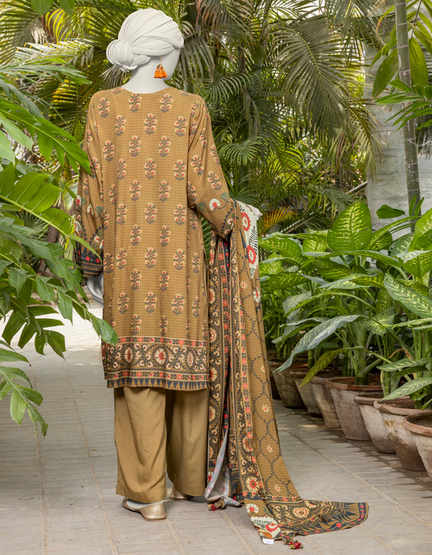 GREEN VISCOSE 3PC UNSTITCHED | JJLS-S-JPW-24-017 FB/SUZANI-1 - Image 2