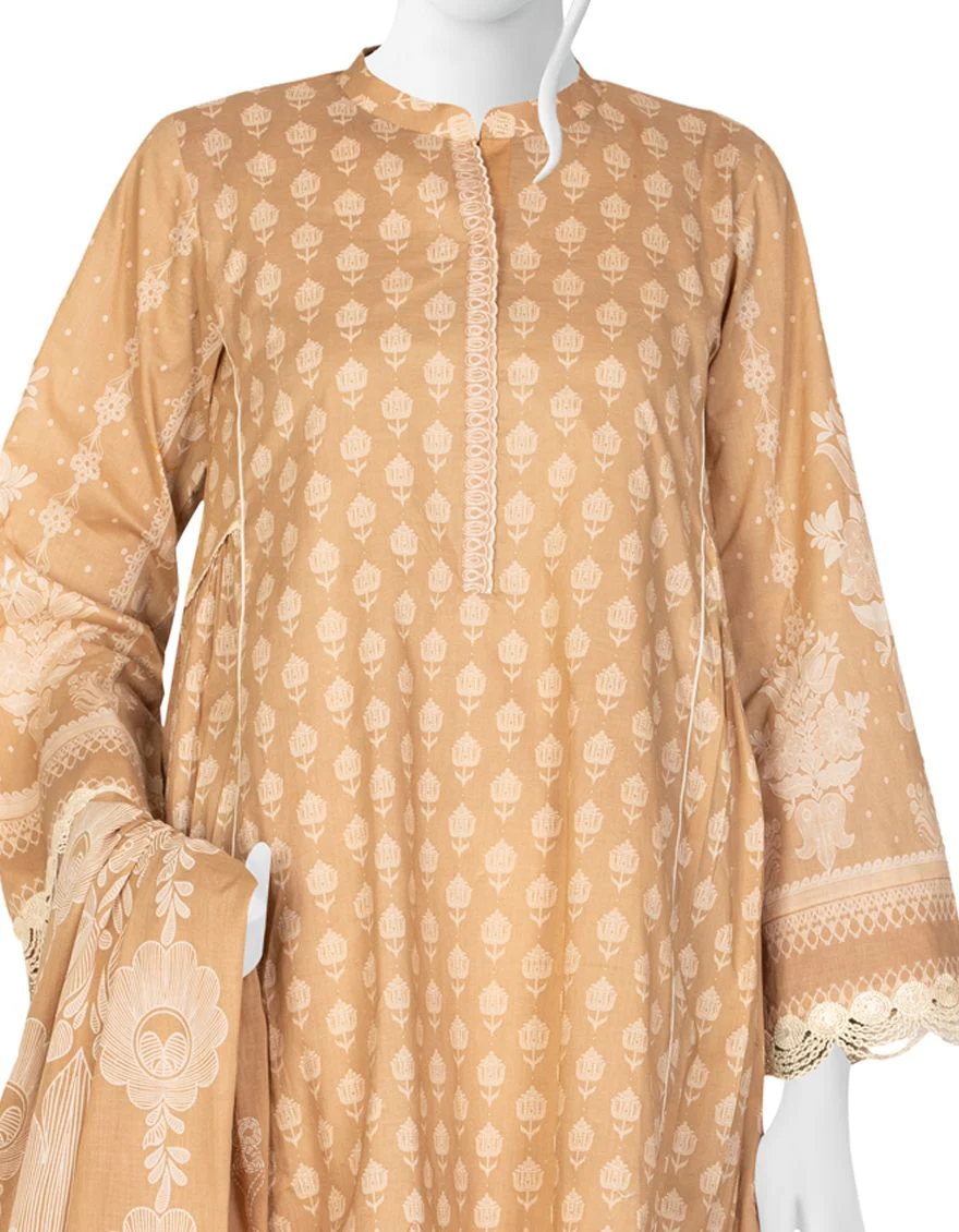 KHAKI LIMINAL 3PC UNSTITCHED | JJLS-S-JPW-US-21-1700 FB/ROYA - Image 2
