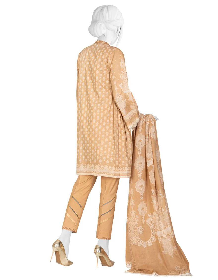 KHAKI LIMINAL 3PC UNSTITCHED | JJLS-S-JPW-US-21-1700 FB/ROYA - Image 3