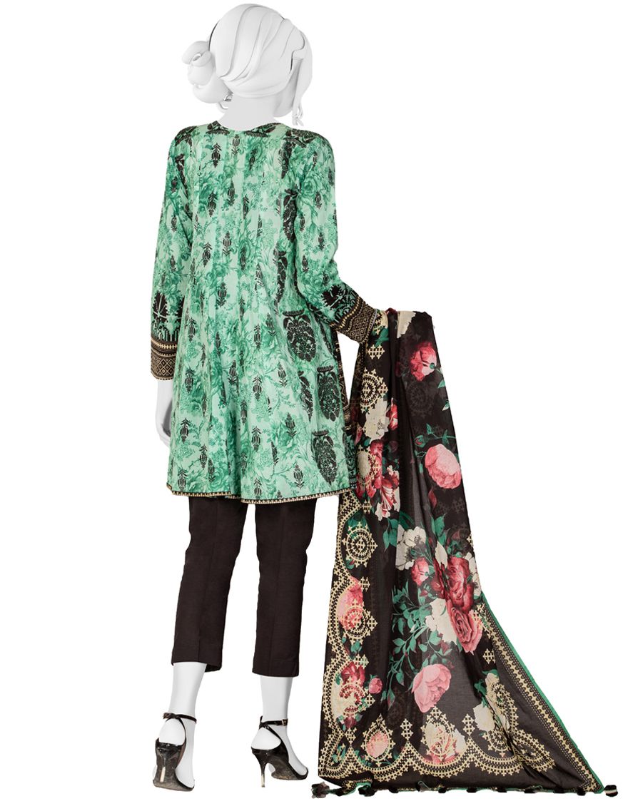 GREEN LIMINAL 3PC UNSTITCHED | JJLS-S-JPW-US-21-1702 FB/SOURIS - Image 3