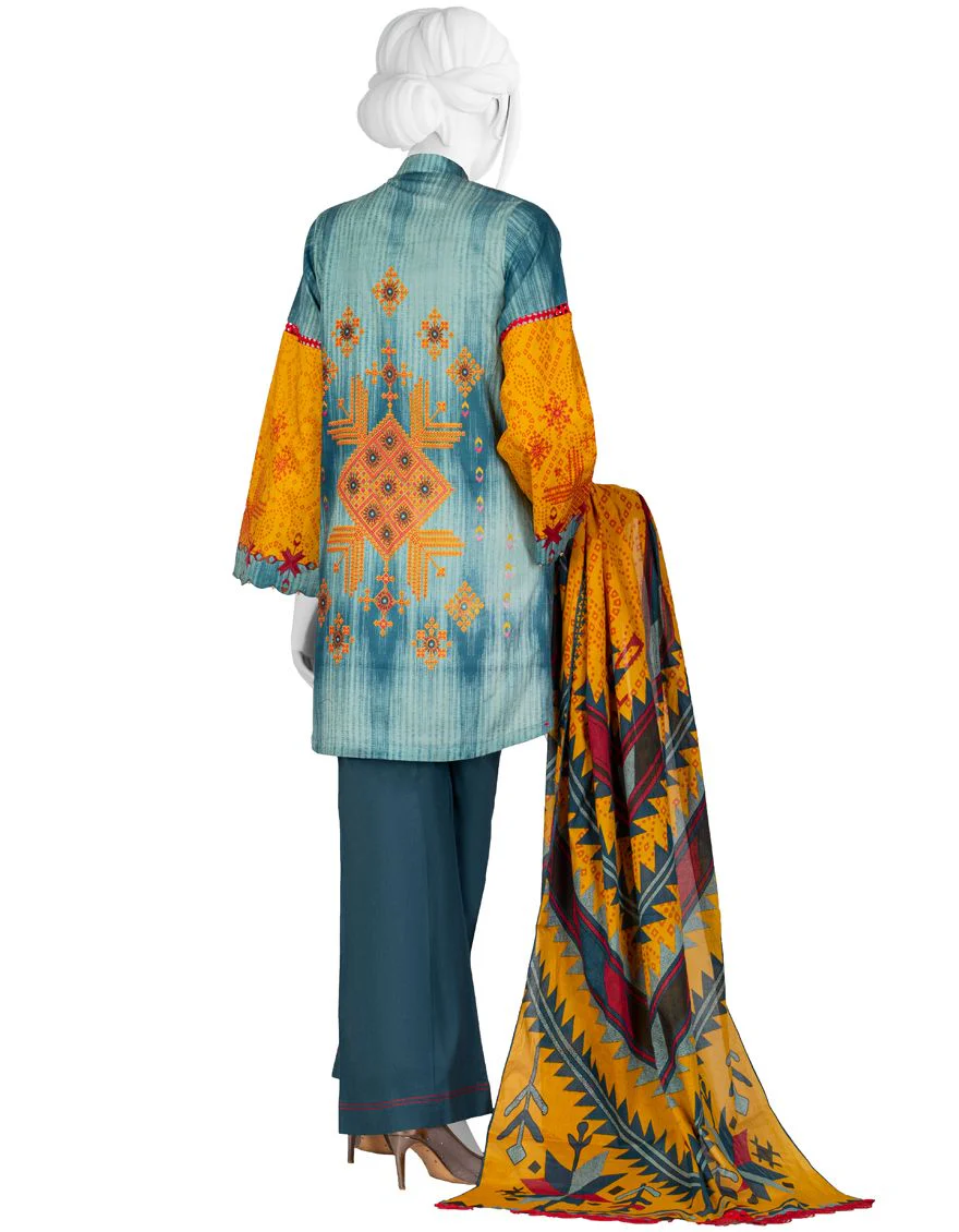BLUE LIMINAL 3PC UNSTITCHED | JJLS-S-JPW-US-21-1703 FB/BLOSSOM - Image 3