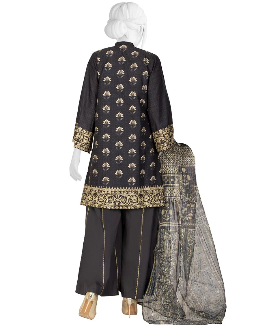 BLACK LIMINAL 3PC UNSTITCHED | JJLS-S-JPW-US-21-1707 FB/KAIRA - Image 3