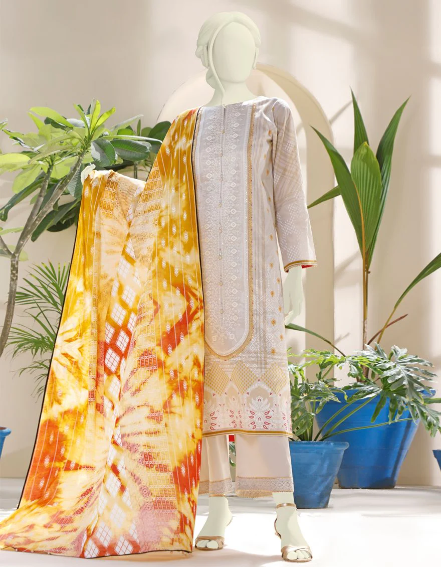 OFF WHITE LIMINAL 3PC UNSTITCHED | JJLS-S-JPW-US-21-1712 FB/GLORY - Image 2