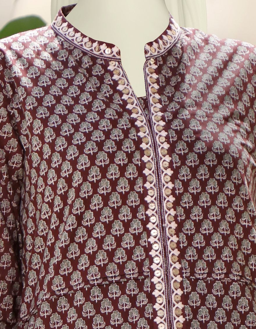 BROWN LAWN 3PC UNSTITCHED | JJLS-S-JPW-US-21-1713 FB/ECLAT - Image 3