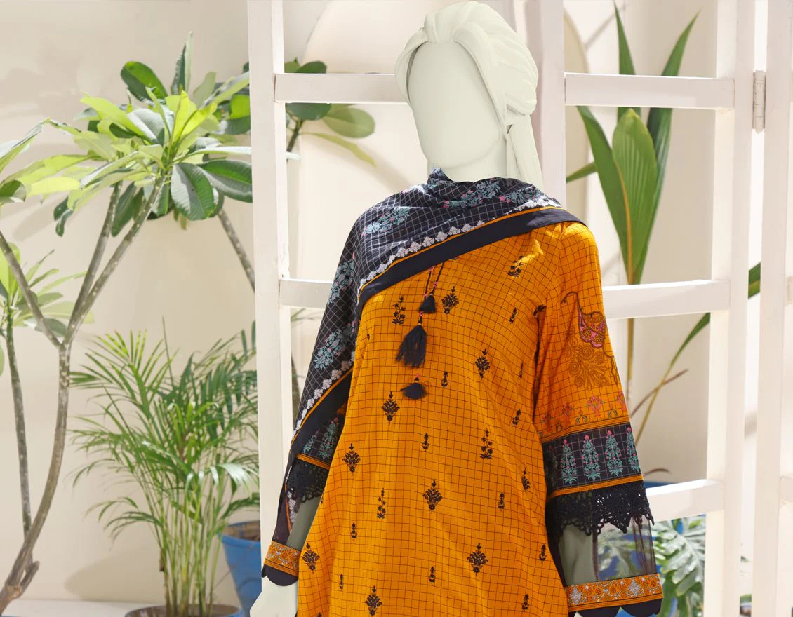 YELLOW-MUSTARD LAWN 3PC UNSTITCHED | JJLS-S-JPW-US-21-1716 FB/ROSHAN - Image 3