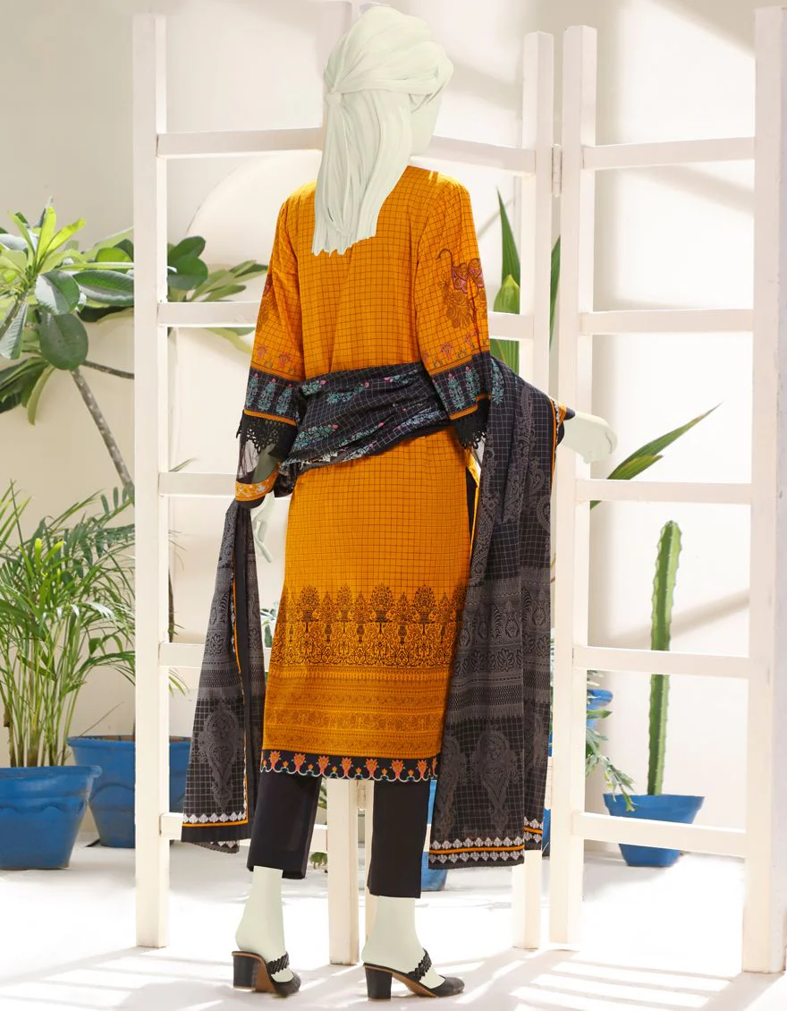 YELLOW-MUSTARD LAWN 3PC UNSTITCHED | JJLS-S-JPW-US-21-1716 FB/ROSHAN - Image 5