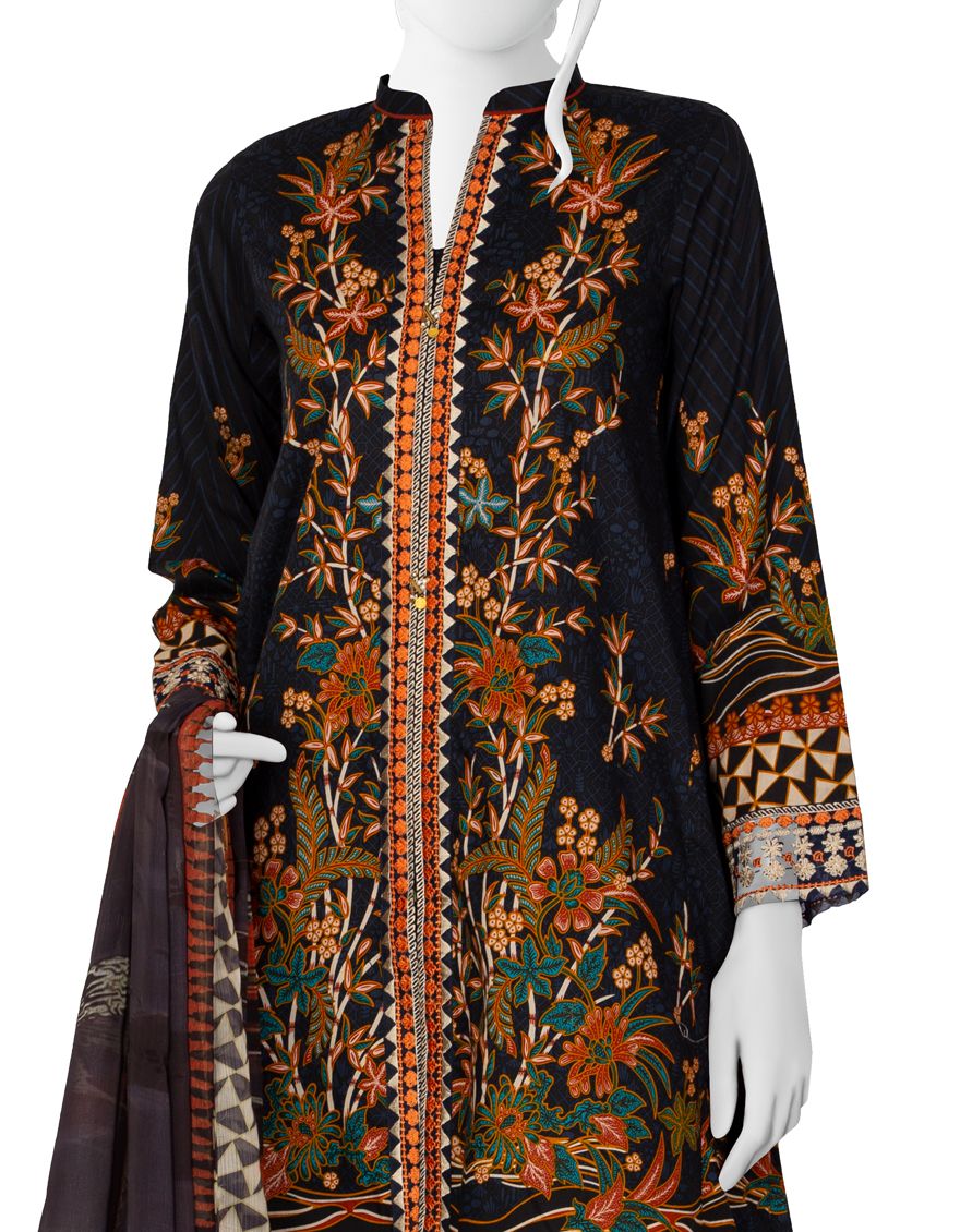 BLACK-BEIGE LIMINAL 3PC UNSTITCHED | JJLS-S-JPW-US-21-1720 FB/RIVER - Image 2