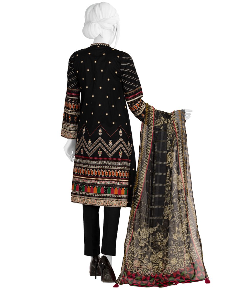 BLACK LIMINAL 3PC UNSTITCHED | JJLS-S-JPW-US-21-1721 FB/MUSHK - Image 3