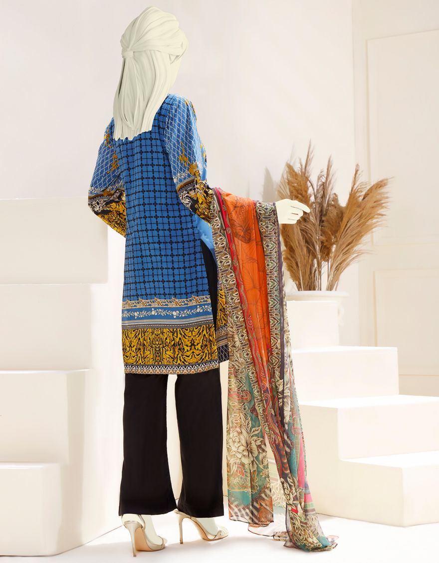 BLUE LAWN 3PC UNSTITCHED | JJLS-S-JPW-US-21-1722 FB/SHIP - Image 4
