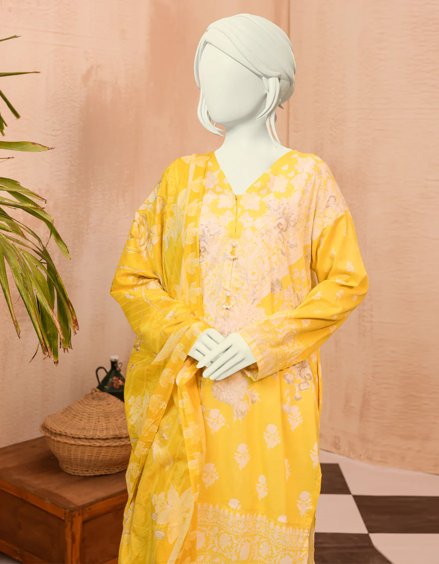 YELLOW LAWN 3PC UNSTITCHED | JJLS-S-JPW-US-22-003 FB/ISIDORE - Image 3