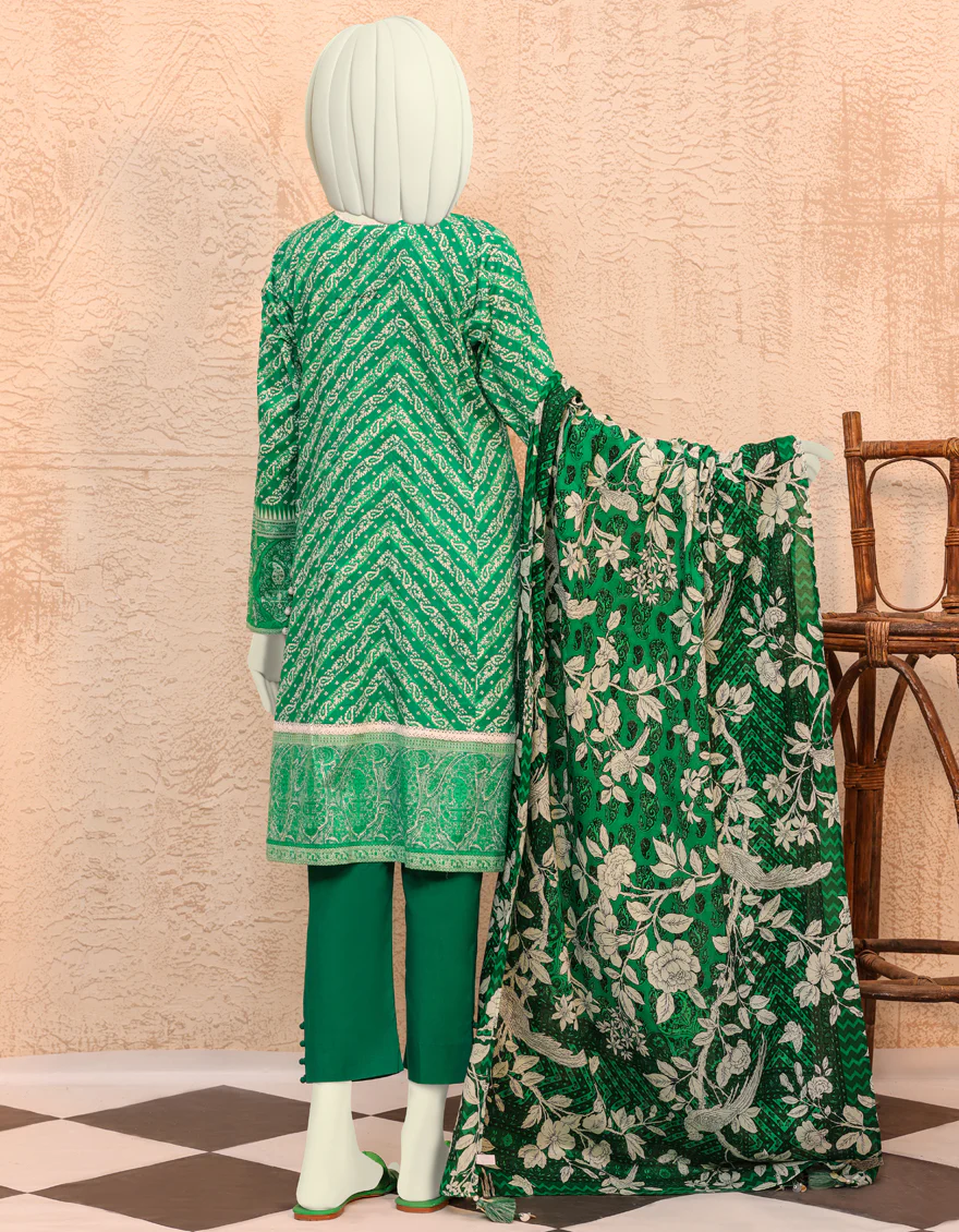 GREEN LAWN 3PC UNSTITCHED | JJLS-S-JPW-US-22-005 FB/LEVI - Image 2
