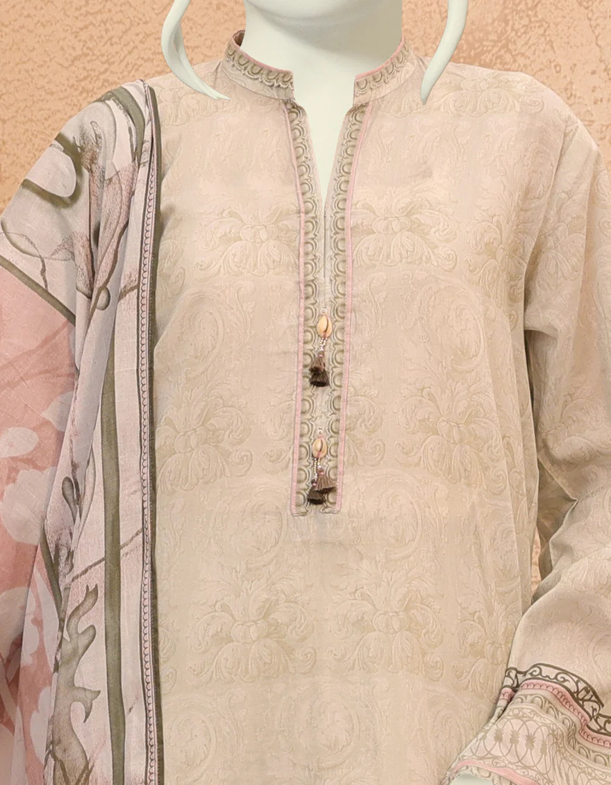 LIGHT GREEN LAWN 3PC UNSTITCHED | JJLS-S-JPW-US-22-006 FB/VINTAGE CAST - Image 3