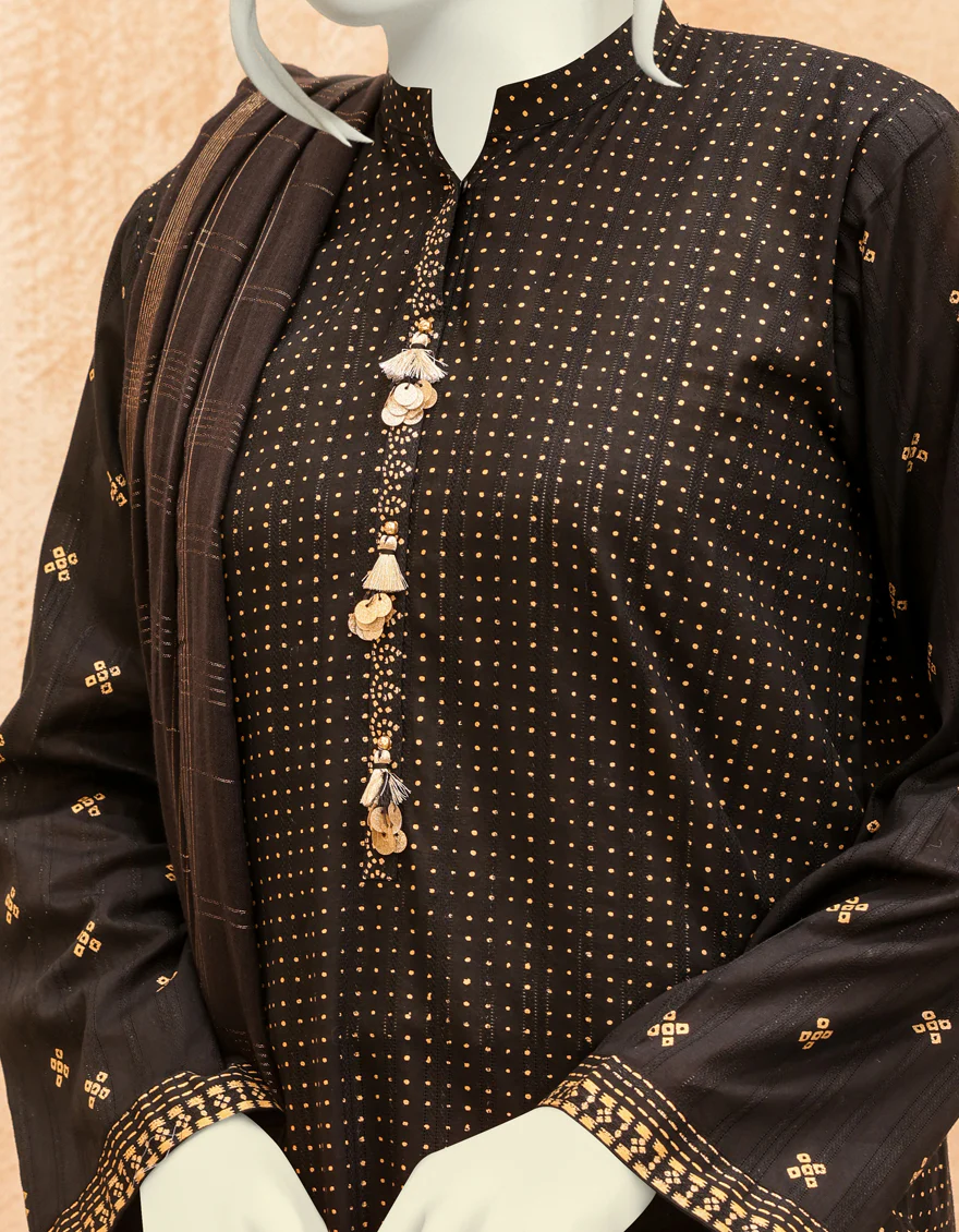 BLACK LAWN 3PC UNSTITCHED | JJLS-S-JPW-US-22-018 FB/MUREEL - Image 3