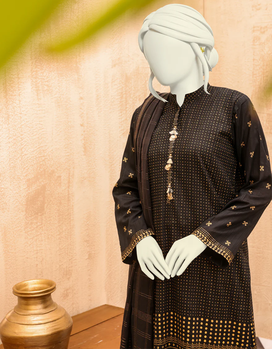 BLACK LAWN 3PC UNSTITCHED | JJLS-S-JPW-US-22-018 FB/MUREEL - Image 4