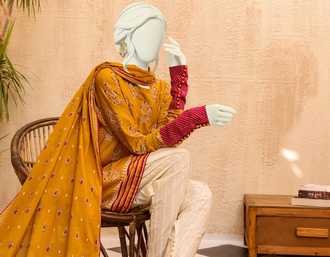 MUSTARD LAWN 3PC UNSTITCHED | JJLS-S-JPWU-US-22-031 FB/ROZO - Image 5