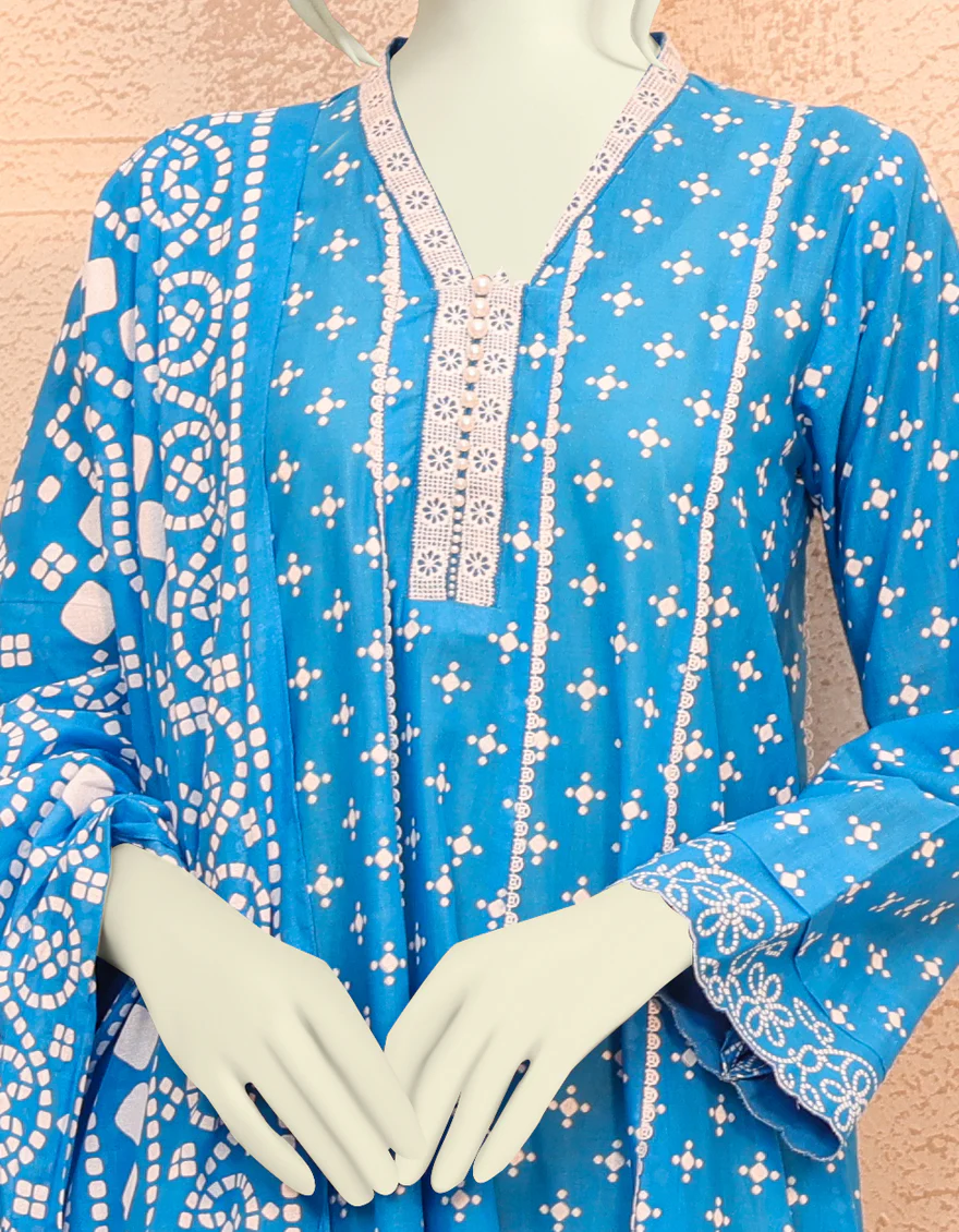 BLUE LAWN 3PC UNSTITCHED | JJLS-S-JPWU-US-22-035 FB/TAMSIN - Image 3