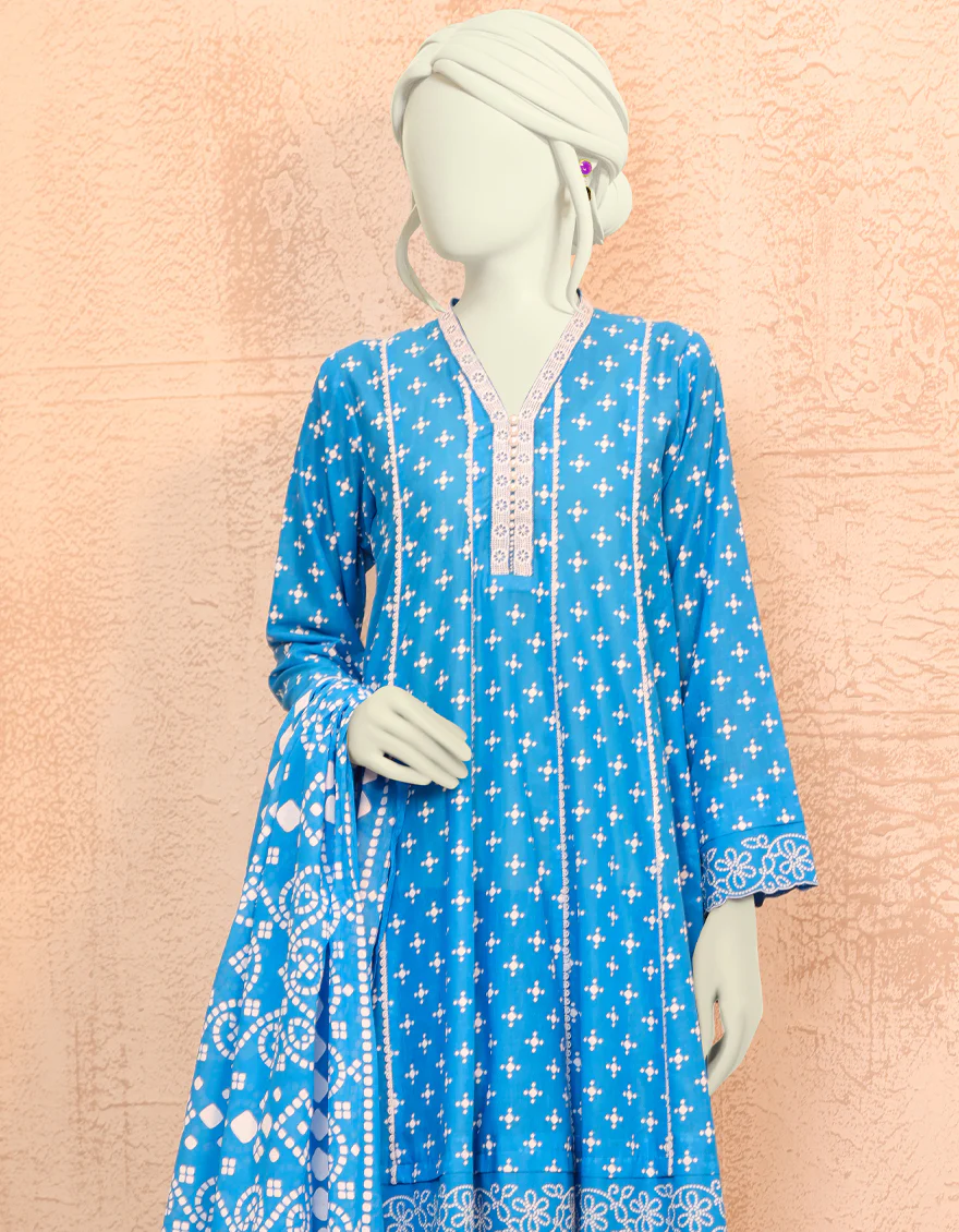 BLUE LAWN 3PC UNSTITCHED | JJLS-S-JPWU-US-22-035 FB/TAMSIN - Image 4