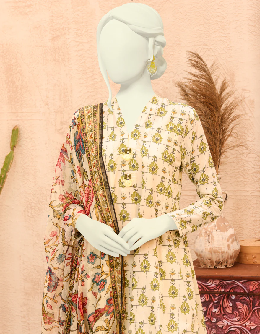 GREEN LAWN 3PC UNSTITCHED | JJLS-S-JPWU-US-22-037 FB/CHINTZ - Image 4