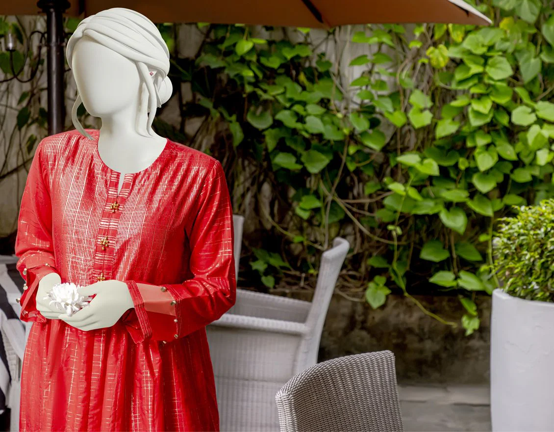 RED 1PC UNSTITCHED | JJLS-S-JSU-US-22-917 FB/BDL-002 - Image 3