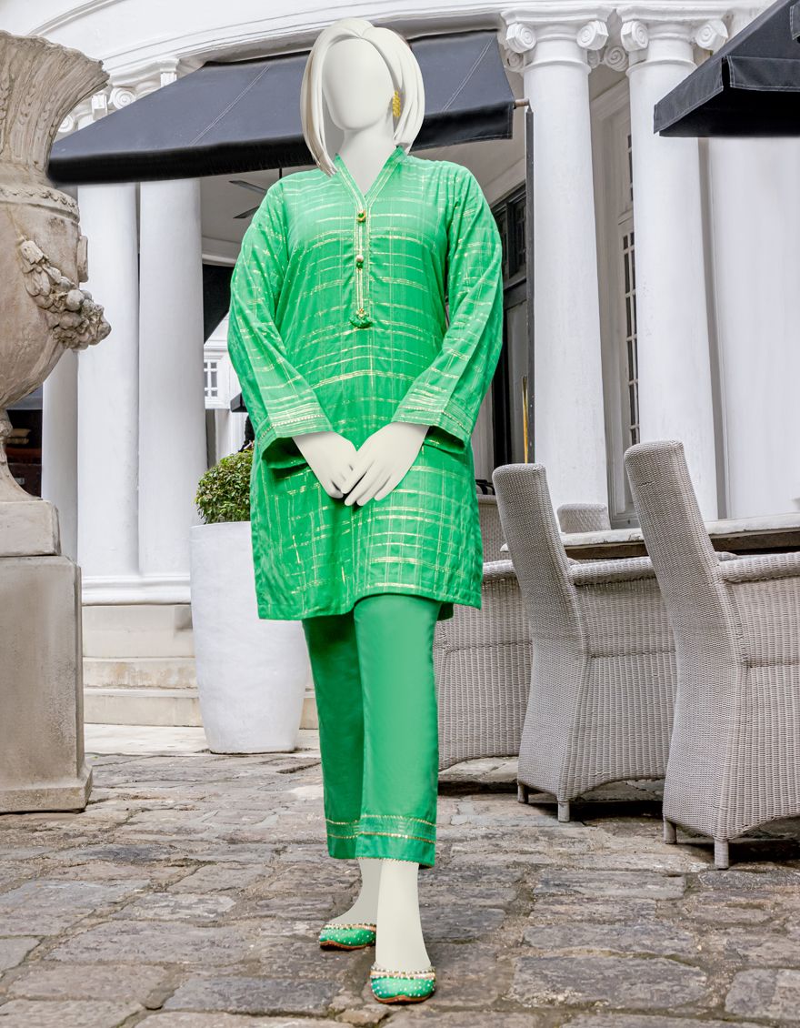 GREEN 1PC UNSTITCHED | JJLS-S-JSU-US-22-920 FB/BDL-005 - Image 3
