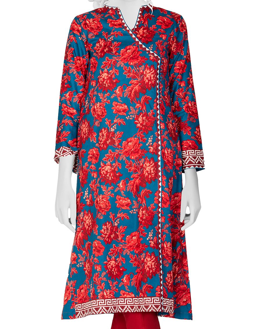BLUISH RUST LIMINAL 1PC UNSTITCHED | JJLS-S-JW1-US-21-901 FB/TANGERINE - Image 3