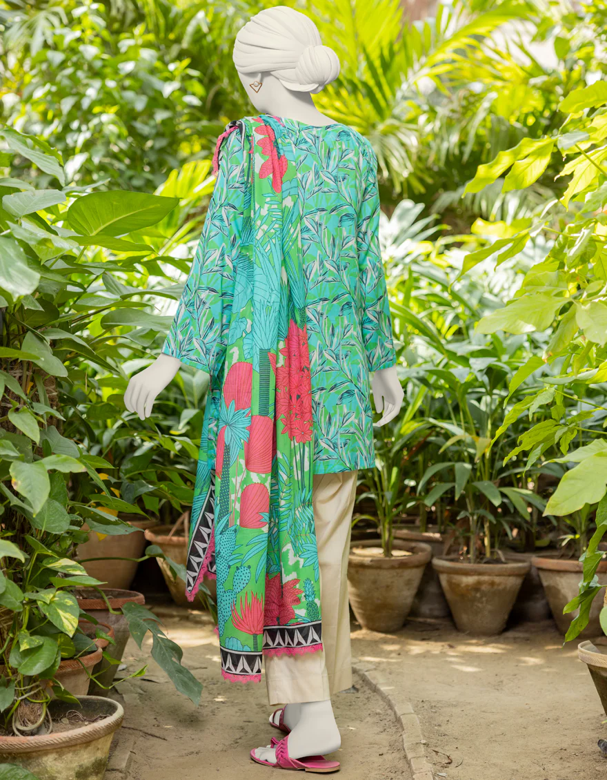 MULTICOLOR LAWN 2PC UNSTITCHED | JJLS-S-JW2-24-7012 FB/TROPICAL-1 - Image 2