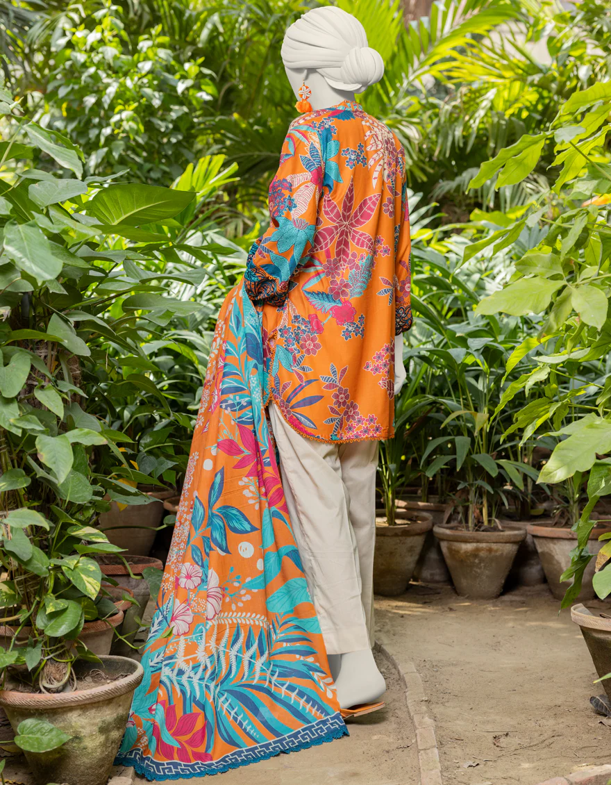 MULTICOLOR LAWN 2PC UNSTITCHED | JJLS-S-JW2-24-7014 FB/TROPICAL-3 - Image 2