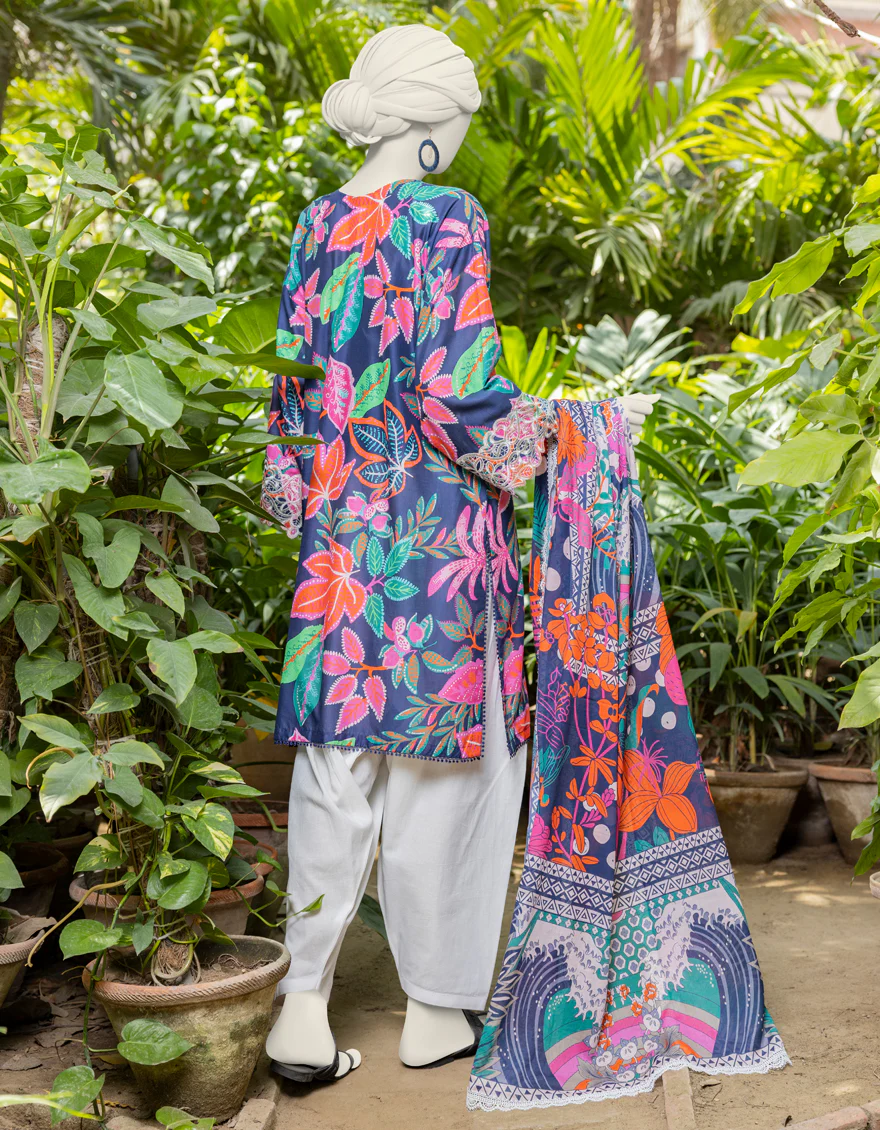 BLUE LAWN 2PC UNSTITCHED | JJLS-S-JW2-24-7015 FB/TROPICAL-4 - Image 2