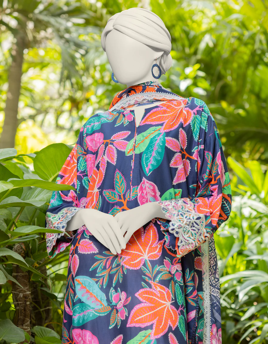 BLUE LAWN 2PC UNSTITCHED | JJLS-S-JW2-24-7015 FB/TROPICAL-4 - Image 3