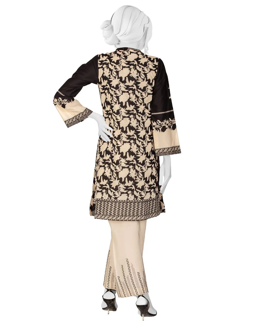 BLACK-WHT STP LAWN 2PC UNSTITCHED | JJLS-S-JW2-US-21-2010 FB/BLACK N WHITE - Image 2