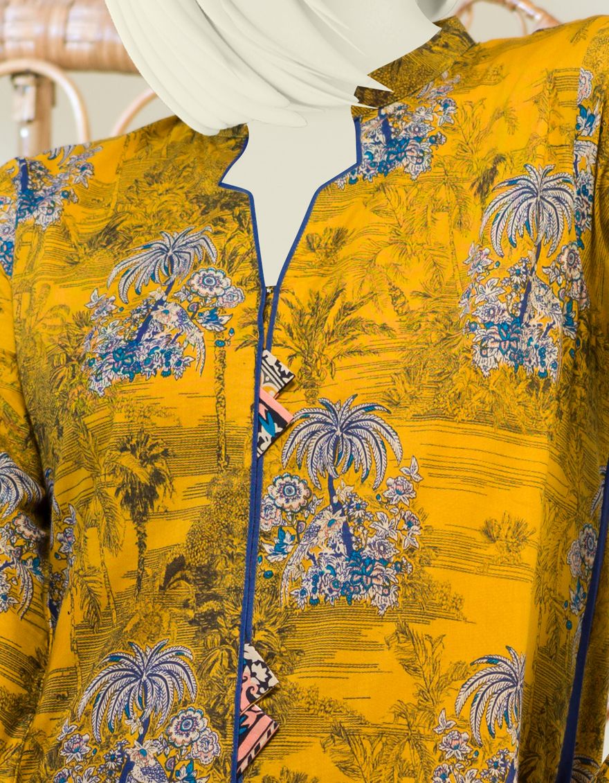 BLUE-MUSTARD LAWN 2PC UNSTITCHED | JJLS-S-JW2-US-21-2011 FB/DOVE - Image 2