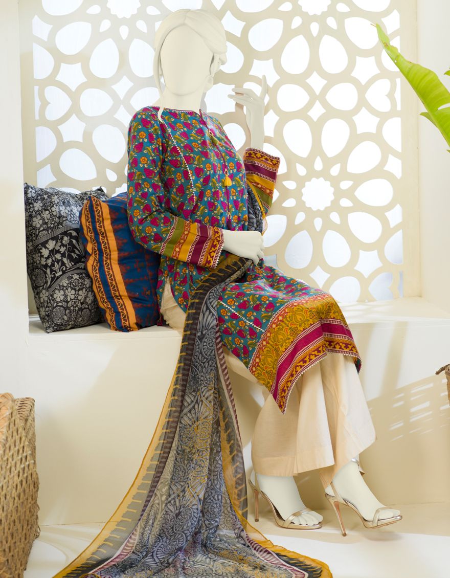 MULTICOLOR LIMINAL 2PC UNSTITCHED | JJLS-S-JW2-US-21-7006 FB/MILANO - Image 2